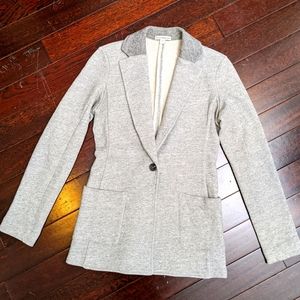 James Perse Grey Knit Button Blazer Size 1 Small